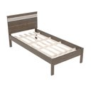 Ver imagem 4 de Cama de Solteiro para Colchão 88 x 188cm Multimóveis VCR35014 Nogal/Branco