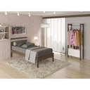 Ver imagem 2 de Cama de Solteiro para Colchão 88 x 188cm Multimóveis VCR35014 Nogal/Branco