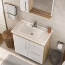 Ver imagem 1 de Lavatório Patinada de Mármore Sintético 62cm