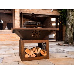 Churrasqueira Gourmet Estação Ran Aço Corten Martin Fierro - 3