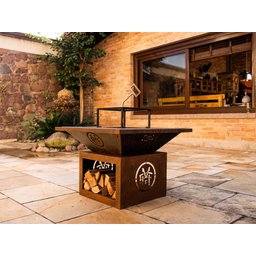 Churrasqueira Gourmet Estação Ran Aço Corten Martin Fierro - 2
