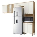 Ver imagem 1 de Armario de Cozinha Fit com 8 Portas 261 Cm Freijo/off White