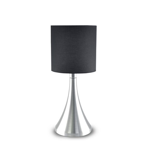 Luminária De Mesa 358 Escovada Cup. Preta P/ 1 Lâmp. Bivolt