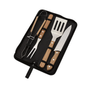 Ver imagem 6 de Kit Churrasco 4 Peças Inox com Cabo de Madeira e Estojo