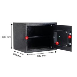 Cofre Eletronico Digital Grande Senha Chave Porta Documentos Armas Display Lcd Bandeja Chumbadores C - 7