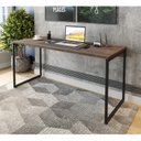 Ver imagem 1 de Mesa para Escritório Star 150cm Industrial Espresso Móveis Castanho E Preto
