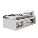 Ver imagem 2 de Cama Solteiro Multifuncional 2 Gavetas Kiara 
