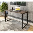 Ver imagem 1 de Mesa para Escritório Star 120cm Industrial Espresso Móveis Castanho E Preto