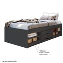 Ver imagem 4 de Cama Solteiro Multifuncional 2 Gavetas Kiara 