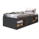 Ver imagem 2 de Cama Solteiro Multifuncional 2 Gavetas Kiara 