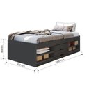 Ver imagem 3 de Cama Solteiro Multifuncional 2 Gavetas Kiara 