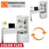 Escrivaninha C/ Estante Office 2 Gavetas Branco Branco Rosa - 7