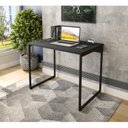 Ver imagem 1 de Escrivaninha Star 90cm Industrial Espresso Móveis Preto E Preto