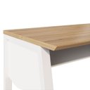 Ver imagem 6 de Escrivaninha Escritório com 120cm Industrial Tampo Chanfrado e Pés Metal Executive Macadâmia e Branco