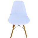 Ver imagem 3 de Kit 6 Capa de Cadeira Charles Eames Eiffel Pé Palito Malha Lisa:branco