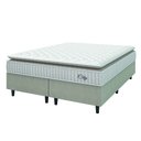 Ver imagem 2 de Cama Box Colchão Casal King Molas Ensacadas City Pillow Top 193x203x61cm Bege / Branco Hellen