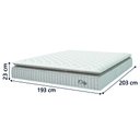 Ver imagem 5 de Cama Box Colchão Casal King Molas Ensacadas City Pillow Top 193x203x61cm Bege / Branco Hellen