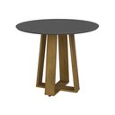 Ver imagem 2 de Mesa de Jantar Redonda 103cm Multimóveis CR50043 Carvalho/Cinza