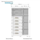 Ver imagem 2 de Cômoda de Madeira 6 Gavetas 1 Porta Marabá Santos Andirá Branco