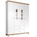 Ver imagem 1 de Guarda Roupa Infantil 4 Portas 150 Cm Aconchego Branco Jequitiba Henn