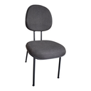 Ver imagem 3 de Cadeira de Escritório Executiva na Base Palito 7/8 Reforçada, até 120 Kg, Tecido Jserrano Preto