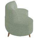 Ver imagem 6 de Sofá 2 Lugares para Sala Living 135cm Pés Palito Korah K04 Bouclê Verde Água - Mpozenato