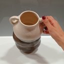 Ver imagem 5 de Vaso Decorativo Enfeite Casa Cerâmica 22x16x16cm Cinza