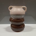 Ver imagem 2 de Vaso Decorativo Enfeite Casa Cerâmica 22x16x16cm Cinza