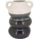 Ver imagem 1 de Vaso Decorativo Enfeite Casa Cerâmica 22x16x16cm Cinza