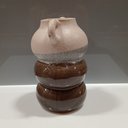Ver imagem 3 de Vaso Decorativo Enfeite Casa Cerâmica 22x16x16cm Cinza