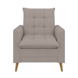 Poltrona Decorativa York C/ Puff em Veludojust Time - 2