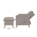 Ver imagem 7 de Poltrona Decorativa York com Puff –Veludo – Just Time