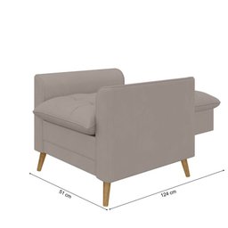 Poltrona Decorativa York C/ Puff em Veludojust Time - 7