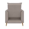 Poltrona Decorativa York C/ Puff em Veludo e Fibras de Silicone Just Time - 6