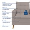 Poltrona Decorativa York C/ Puff em Veludo e Fibras de Silicone Just Time - 8