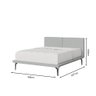 Base Box Cama Japonesa Toquio Queen com Cabeceira Almofada Linho Cinza - Luxo Estofados - 4