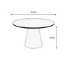 Mesa de Jantar Redonda Cone Laminado em Madeira 90cm Cairo - 4
