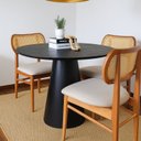 Ver imagem 5 de Mesa de Jantar Redonda Cone Laminado em Madeira 90cm Cairo Preto