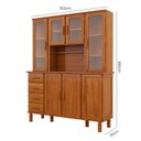 Ver imagem 3 de Armário Casual para Cozinha 7 Portas 4 Gavetas Casual Marrom/Cedro Acetinado Yescasa