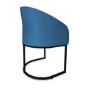 Ver imagem 4 de Poltrona Mia Suede Azul Royal Base Metálica Preta - Belliv Decor