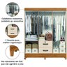 Guarda Roupas Casal com Espelho 6 Portas 2 Gavetas Mobi Carvalho / Off White Albatroz - 3