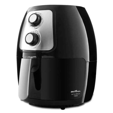 Fritadeira Air Fryer britânia 1500w bfr21p preto e Inox Britânia 220v