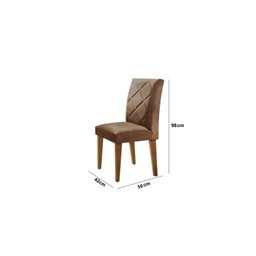 Conjunto Sala de Jantar Mesa com 4 Cadeiras Cayman Espresso Móveis - 4