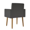 Ver imagem 6 de Poltrona Decorativa Cadeira Escritório Courino Black Friday Cor:courino Cinza