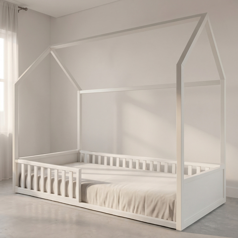Cama Montessoriana 3EM1 Casinha Infantil Madeira e MDF