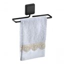 Ver imagem 2 de Toalheiro Lavabo Preto Fosco Fixação por Adesivo Norbond Porta Toalha Rosto 25 Cm Future 183pt