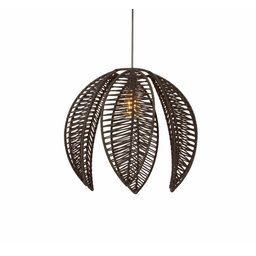 Lustre Pendente Pétala Boho Corda Náutica Sala Quarto:preto - 2