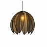 Lustre Pendente Pétala Boho Corda Náutica Sala Quarto:preto - 1
