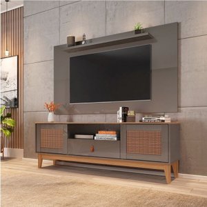 Rack com Painel para TV até 60 Polegadas Retrô Esmeralda Versátile 