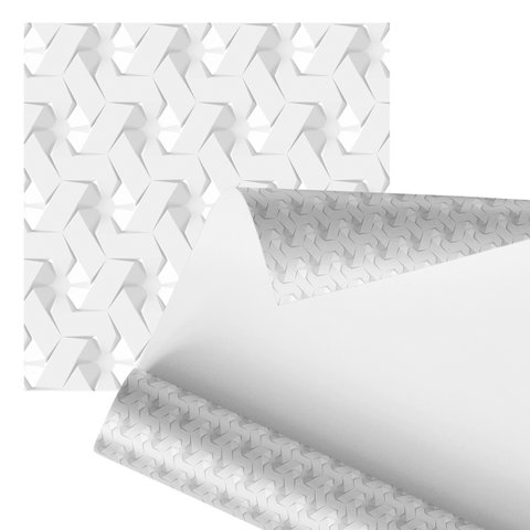 Papel de Parede Adesivo Minimalista Abstrato Branco 2,80m